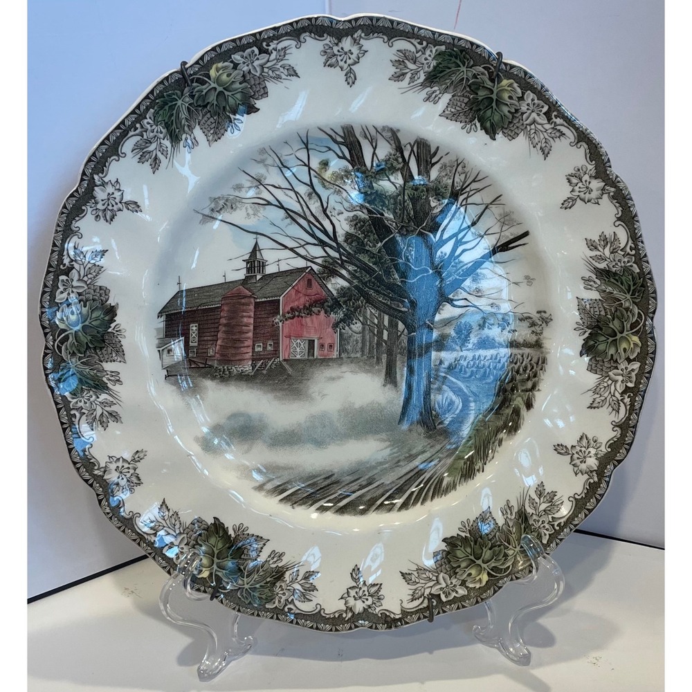 Johnson Brothers Friendly Village 9.75" Dinner Plates Set of 3 Vintage England - Picture 5 of 16